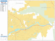 Yorba Linda Wall Map Basic Style